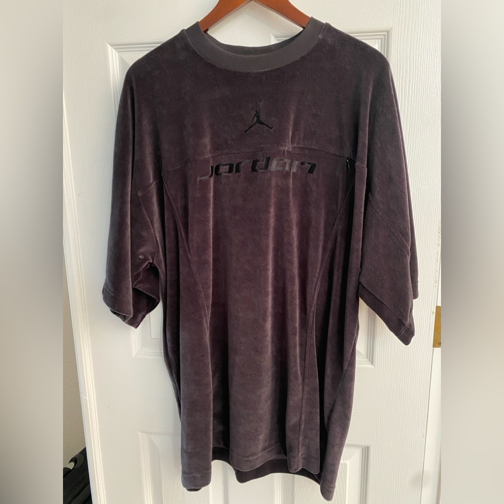 Vintage Velour Jordan Men's Black Shirt